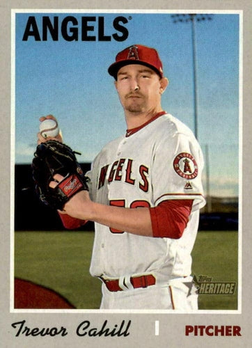 #536 Trevor Cahill - Los Angeles Angels - 2019 Topps Heritage Baseball