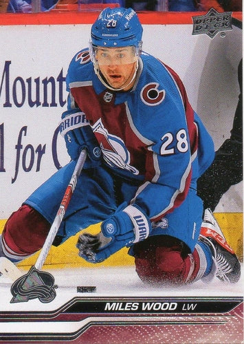 #536 Miles Wood - Colorado Avalanche - 2023-24 Upper Deck Hockey