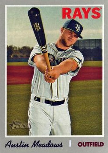 #537 Austin Meadows - Tampa Bay Rays - 2019 Topps Heritage Baseball