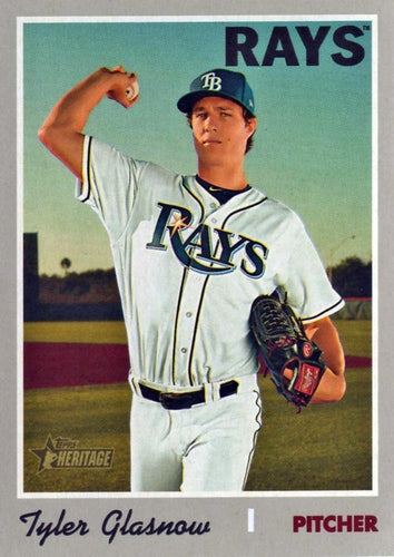 #538 Tyler Glasnow - Tampa Bay Rays - 2019 Topps Heritage Baseball