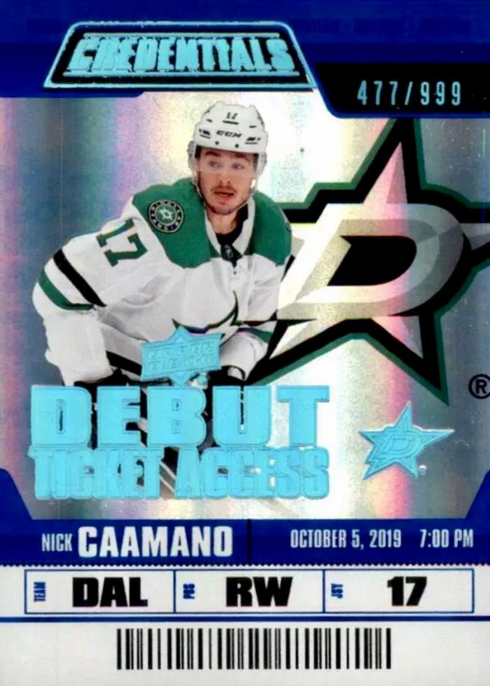 #53 Nick Caamano - Dallas Stars - 2019-20 Upper Deck Credentials Hockey
