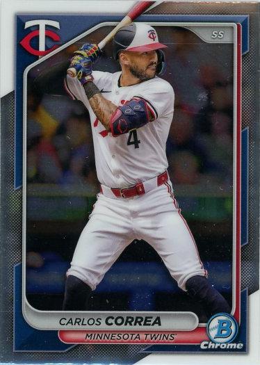 #53 Carlos Correa - Minnesota Twins - 2024 Bowman Chrome Baseball