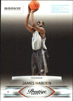 #203 James Harden - Oklahoma City Thunder - 2009-10 Panini Prestige - Draft Picks Light Blue Basketball