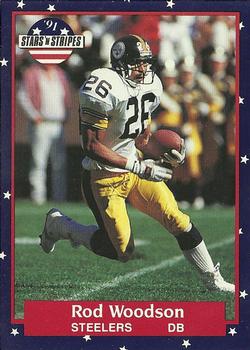 #53 Rod Woodson - Pittsburgh Steelers - 1991 Fleer Stars 'n Stripes Football
