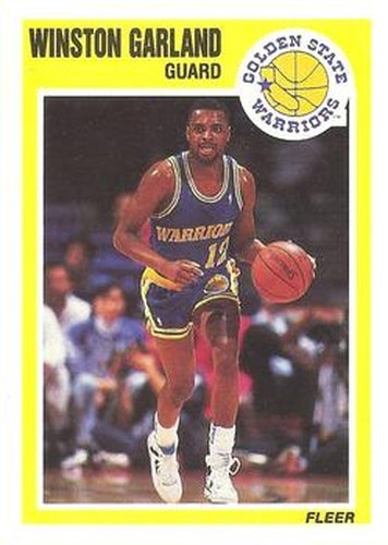 #53 Winston Garland - Golden State Warriors - 1989-90 Fleer Basketball