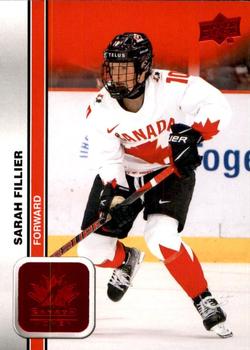 #53 Sarah Fillier - Canada - 2023 Upper Deck Team Canada Juniors - Red Foil Hockey