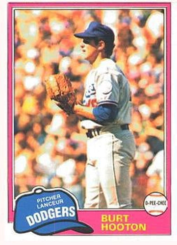 #53 Burt Hooton - Los Angeles Dodgers - 1981 O-Pee-Chee - Gray Back Baseball