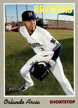 #53 Orlando Arcia - Milwaukee Brewers - 2019 Topps Heritage Baseball