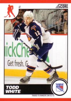 #53 Todd White - New York Rangers - 2010-11 Score Hockey