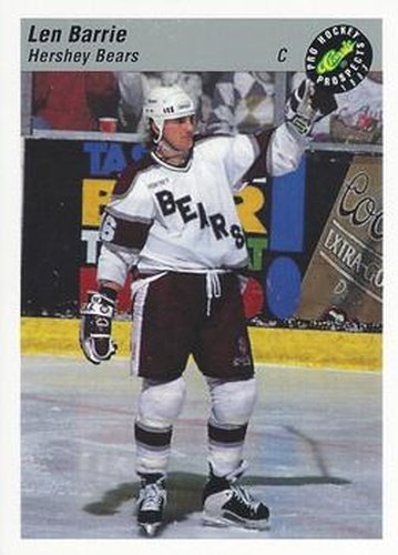 #53 Len Barrie - Hershey Bears - 1993 Classic Pro Prospects Hockey