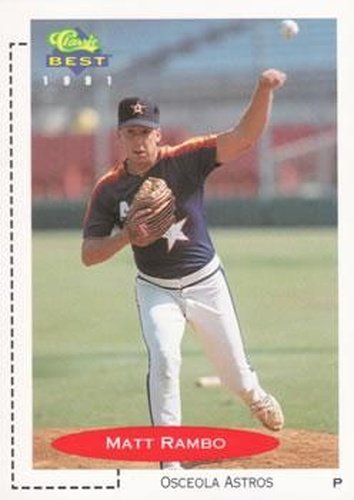 #53 Matt Rambo - Osceola Astros - 1991 Classic Best Baseball