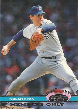 #NNO Nolan Ryan Ryan's 22nd Year Over 100 Ks - Texas Rangers - 1991 Stadium Club Members Only