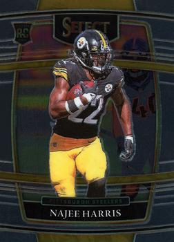 #53 Najee Harris - Pittsburgh Steelers - 2021 Panini Select - Black and Gold Prizm Die Cut Football