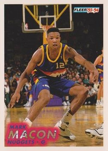 #53 Mark Macon - Denver Nuggets - 1993-94 Fleer Basketball