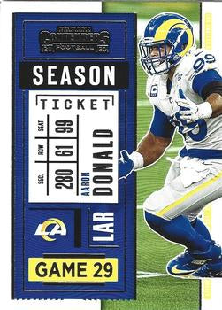 #53 Aaron Donald - Los Angeles Rams - 2020 Panini Contenders Football