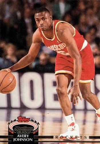 #53 Avery Johnson - Houston Rockets - 1992-93 Stadium Club Basketball