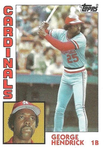 #540 George Hendrick - St. Louis Cardinals - 1984 Topps Baseball