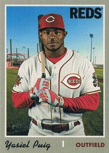 #541b Yasiel Puig - Cincinnati Reds - 2019 Topps Heritage Baseball