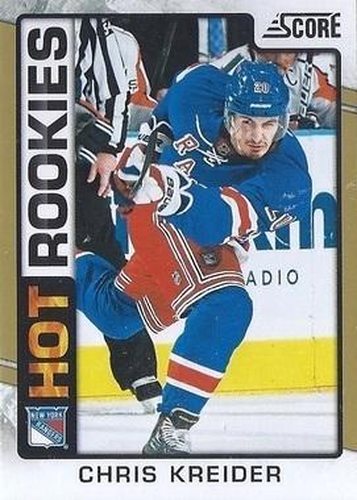 #543 Chris Kreider - New York Rangers - 2012-13 Score - Gold Rush Hockey