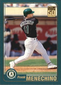 #544 Frank Menechino - Oakland Athletics - 2001 Topps Baseball