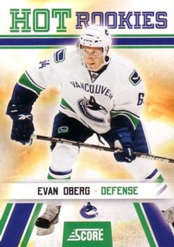#544 Evan Oberg - Vancouver Canucks - 2010-11 Score Hockey