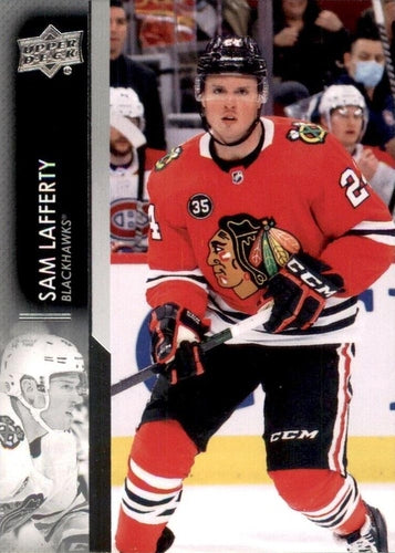 #544 Sam Lafferty - Chicago Blackhawks - 2021-22 Upper Deck Hockey