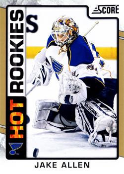 #544 Jake Allen - St. Louis Blues - 2012-13 Score - Gold Rush Hockey