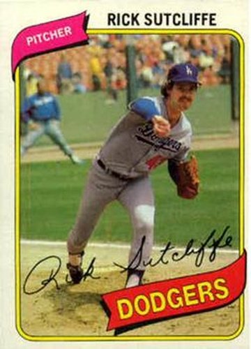 #544 Rick Sutcliffe - Los Angeles Dodgers - 1980 Topps Baseball
