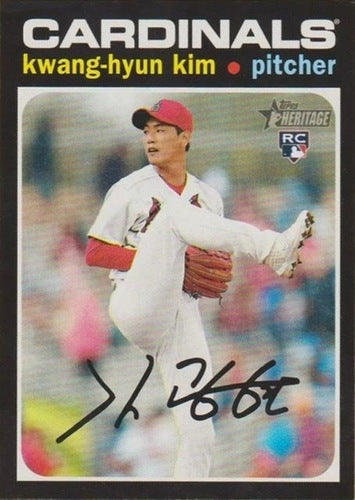 #544b Kwang-Hyun Kim - St. Louis Cardinals - 2020 Topps Heritage Baseball