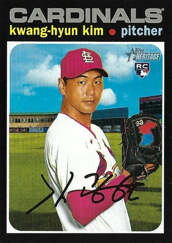 #544c Kwang-Hyun Kim - St. Louis Cardinals - 2020 Topps Heritage Baseball