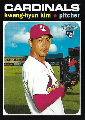 #544d Kwang-Hyun Kim - St. Louis Cardinals - 2020 Topps Heritage Baseball