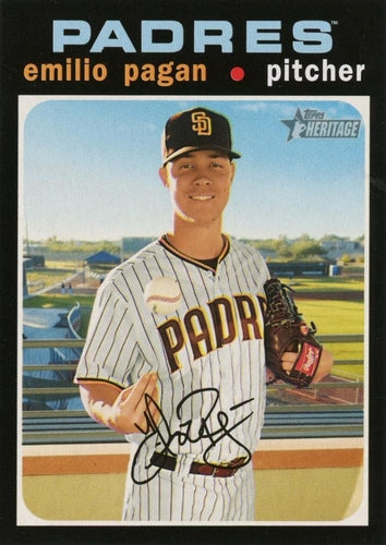 #545 Emilio Pagan - San Diego Padres - 2020 Topps Heritage Baseball