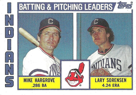 #546 Indians Leaders / Checklist Mike Hargrove / Lary Sorensen - Cleveland Indians - 1984 Topps Baseball