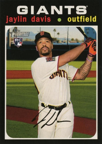 #546 Jaylin Davis - San Francisco Giants - 2020 Topps Heritage Baseball
