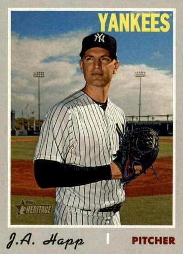 #547 J.A. Happ - New York Yankees - 2019 Topps Heritage Baseball