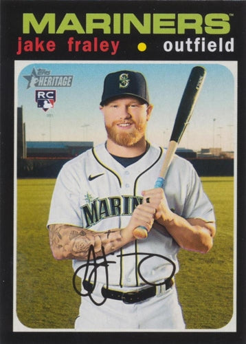 #547 Jake Fraley - Seattle Mariners - 2020 Topps Heritage Baseball
