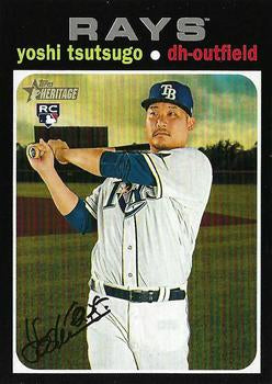 #548c Yoshi Tsutsugo - Tampa Bay Rays - 2020 Topps Heritage Baseball