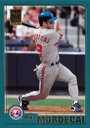 #549 Mike Mordecai - Montreal Expos - 2001 Topps Baseball