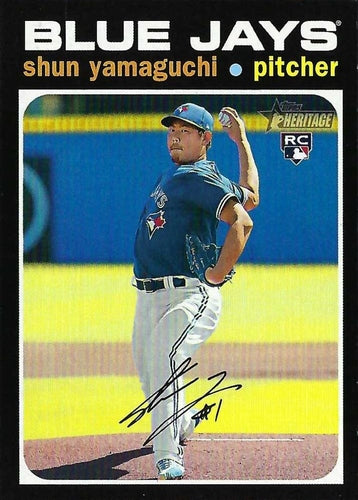 #549b Shun Yamaguchi - Toronto Blue Jays - 2020 Topps Heritage Baseball