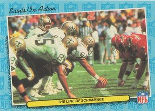 #54 The Line of Scrimmage 1986 schedule - New Orleans Saints - 1986 Fleer Team Action Football