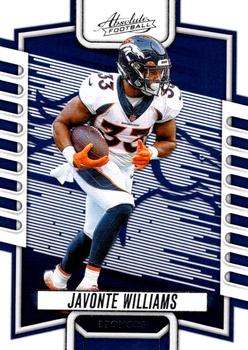 #54 Javonte Williams - Denver Broncos - 2023 Panini Absolute Football