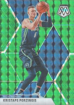 #54 Kristaps Porzingis - Dallas Mavericks - 2019-20 Panini Mosaic - Green Prizm Basketball