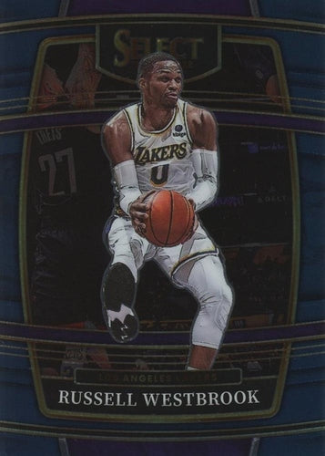 #54 Russell Westbrook - Los Angeles Lakers - 2021-22 Panini Select - Blue Basketball