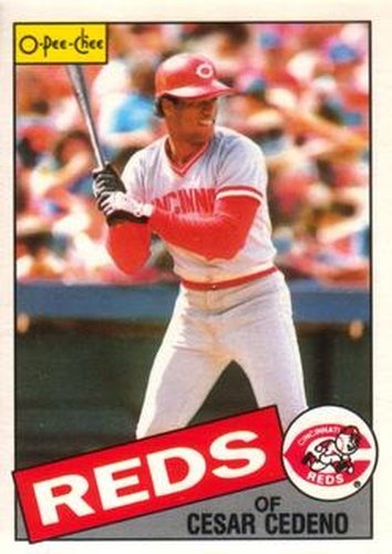 #54 Cesar Cedeno - Cincinnati Reds - 1985 O-Pee-Chee Baseball