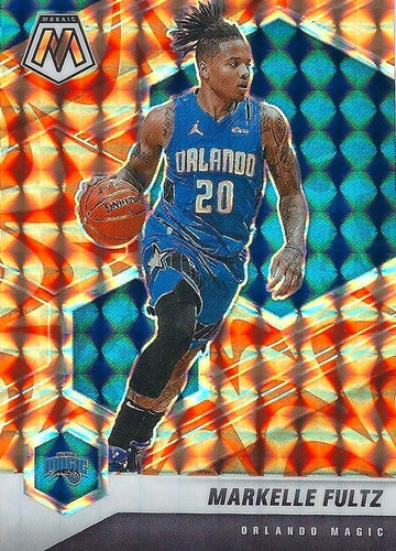 #54 Markelle Fultz - Orlando Magic - 2020-21 Panini Mosaic - Mosaic Reactive Orange Basketball