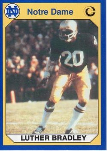 #54 Luther Bradley - Notre Dame Fighting Irish - 1990 Collegiate Collection Notre Dame Football
