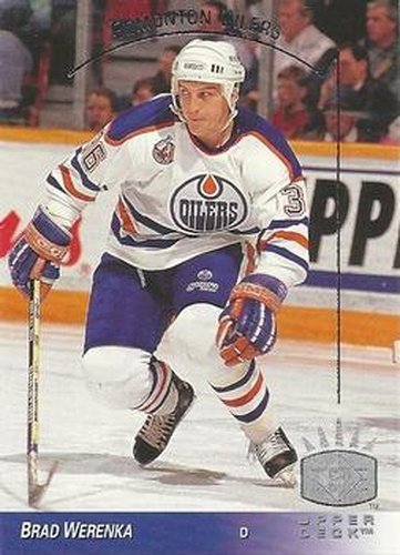 #54 Brad Werenka - Edmonton Oilers - 1993-94 Upper Deck - SP Hockey