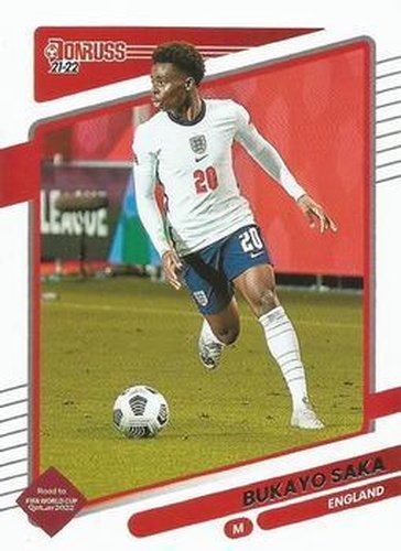 #54 Bukayo Saka - England - 2021-22 Donruss Road to FIFA World Cup Qatar 2022 Soccer