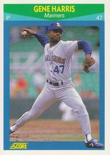 #54 Gene Harris - Seattle Mariners - 1990 Score Rising Stars Baseball