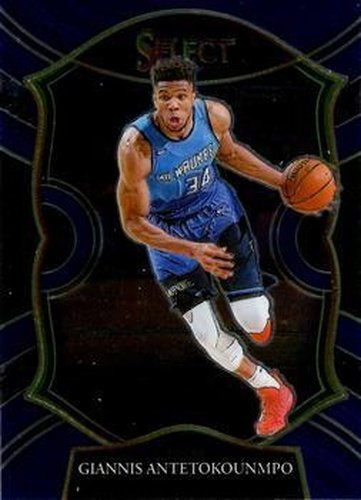 #54 Giannis Antetokounmpo - Milwaukee Bucks - 2020-21 Panini Select - Blue Basketball